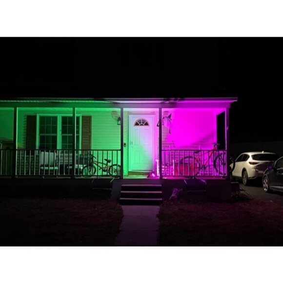 LED Flood Light Outdoor 800W Equivalent 8000LM Smart RGB Landscape Lighting - Picture 2 of 3